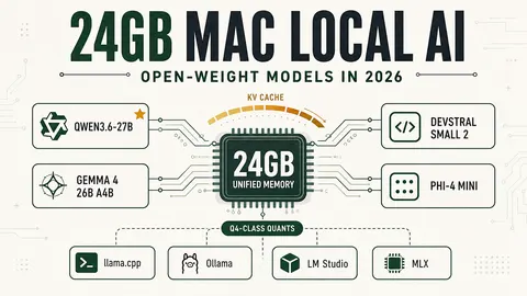 Open-weight AI model fit guide for a 24GB Apple Silicon Mac in 2026