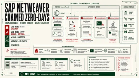 SAP NetWeaver Visual Composer chained zero-day attack path for CVE-2025-31324 and CVE-2025-42999