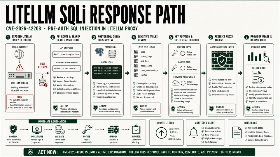LiteLLM SQL injection response path